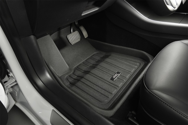Tesla Model Y Floor Mats - Front and Rear - 3D MAXpider - Elitect - Black - `20-`21